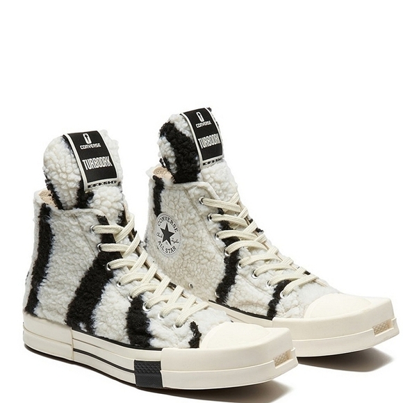 Rick Owens DRKSHDW TURBODRK Chuck 70s high zebra 7 - Picture 1 of 12